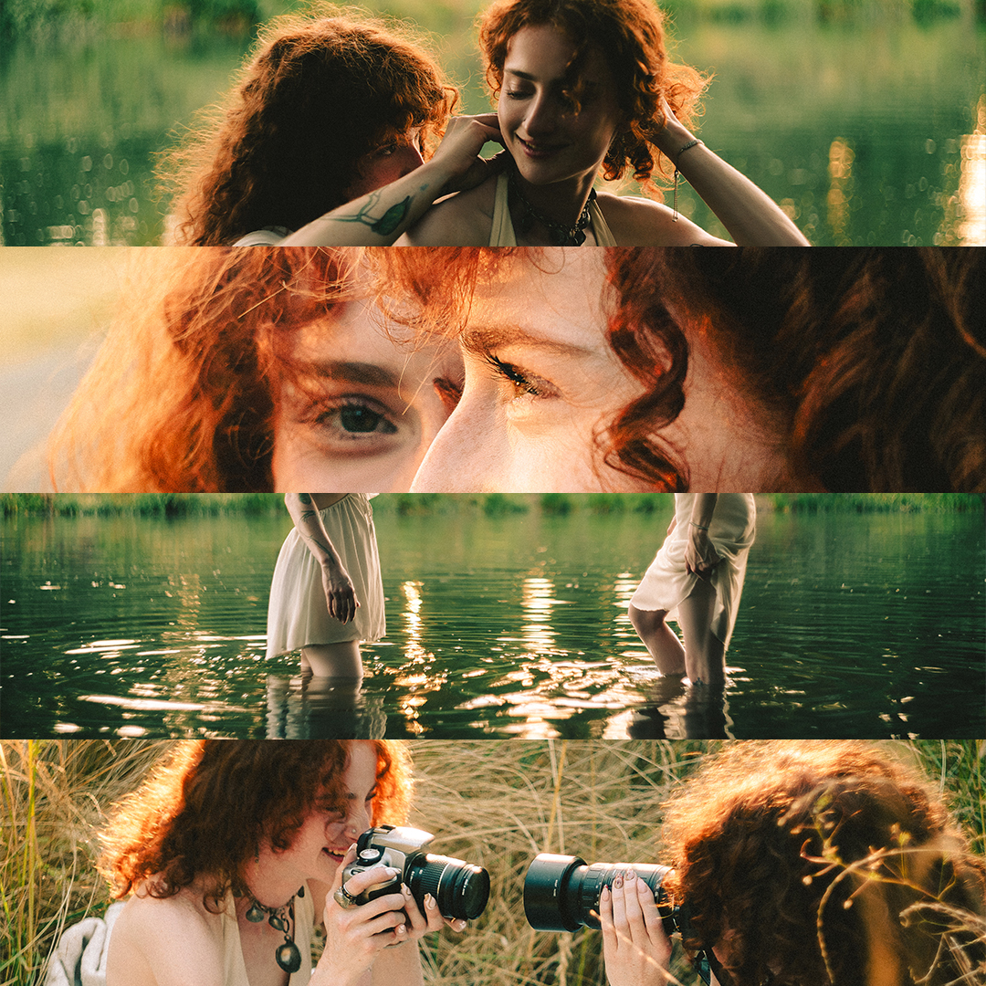 Emotive Creative Portraits of Twin Sisters at Golden Hour